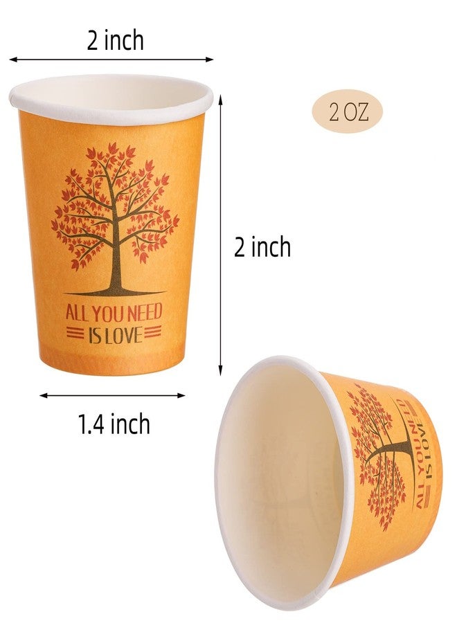 AVLA 800 Pack Bathroom Cups, 2 OZ Disposable Paper Mouthwash Cup, Small Hot Cold Beverage Drinking Cup, Mini Colorful Espresso Cups for Parties, Picnic, Barbecue, Travel and Events, Tree Pattern - Image 2